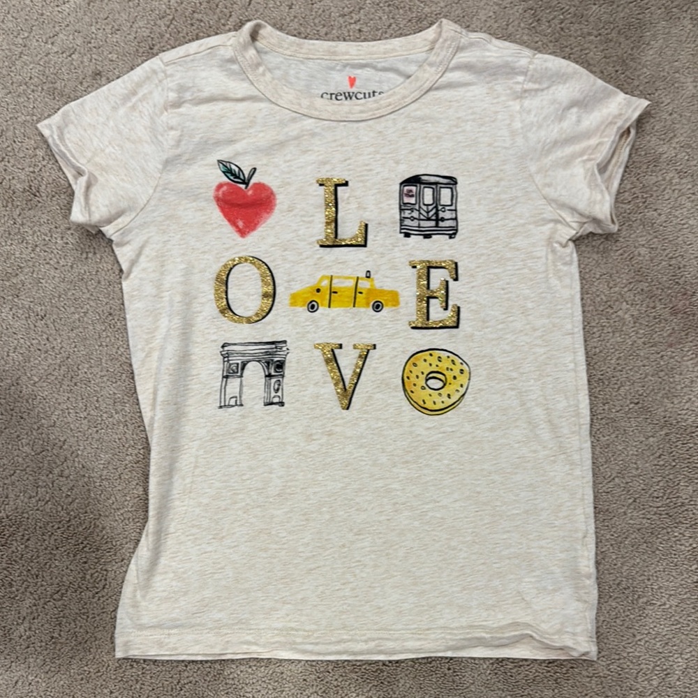 Crewcuts Kids NYC Graphic Tee - Cream size M